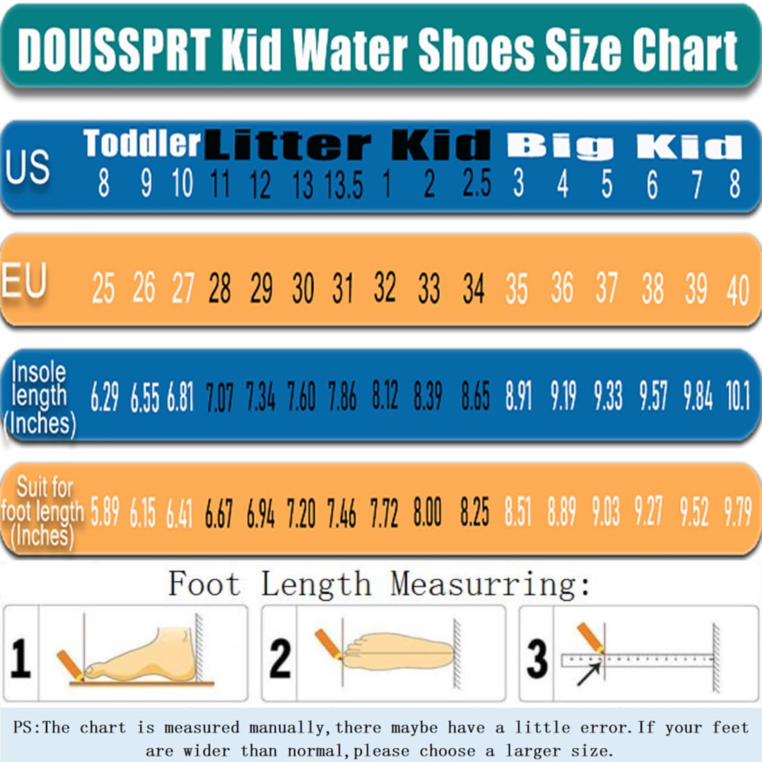 DOUSSPRT Water Shoes for Kids Boys Girls Quick Dry Beach Sports Swim Pool Aqua Shoes for Toddler/Little Kid/Big Kid Allblack 5