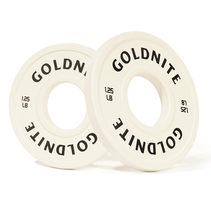 GOLDNITE Change Plates 1.25LB Set Rubber Coated Fractional Weight Plates Olympic Bumper Plates - Barbell Weights for Strength Training, CrossFit, Home Gym Workouts Powerlifting