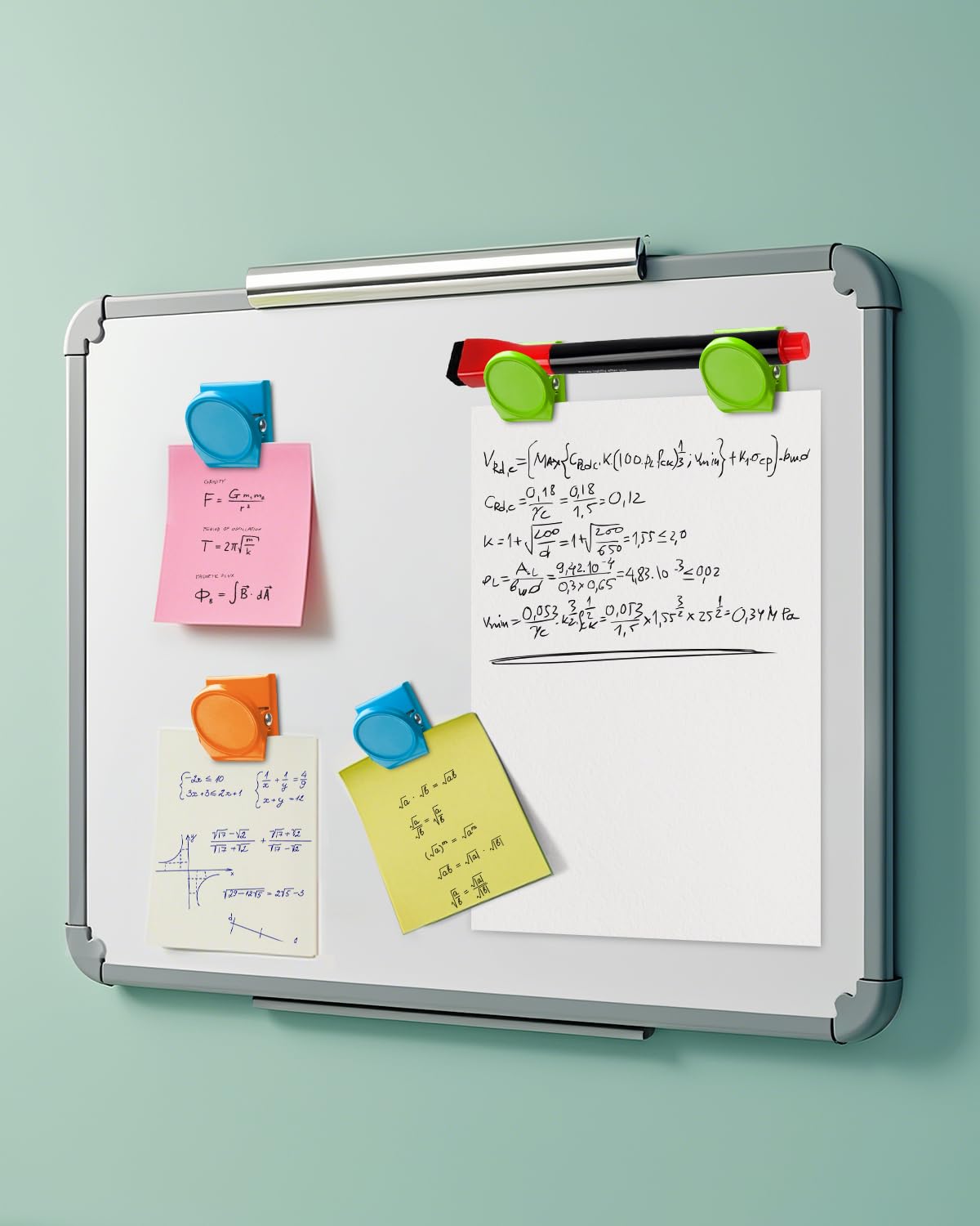 VICNOVA Magnetic Clips, 24 Pieces Magnetic Metal Chip Clips Fridge Magnets Refrigerator Whiteboard Locker Magnets Heavy Duty Clip Classroom Organization Teacher Must Haves School Supplies Accessories