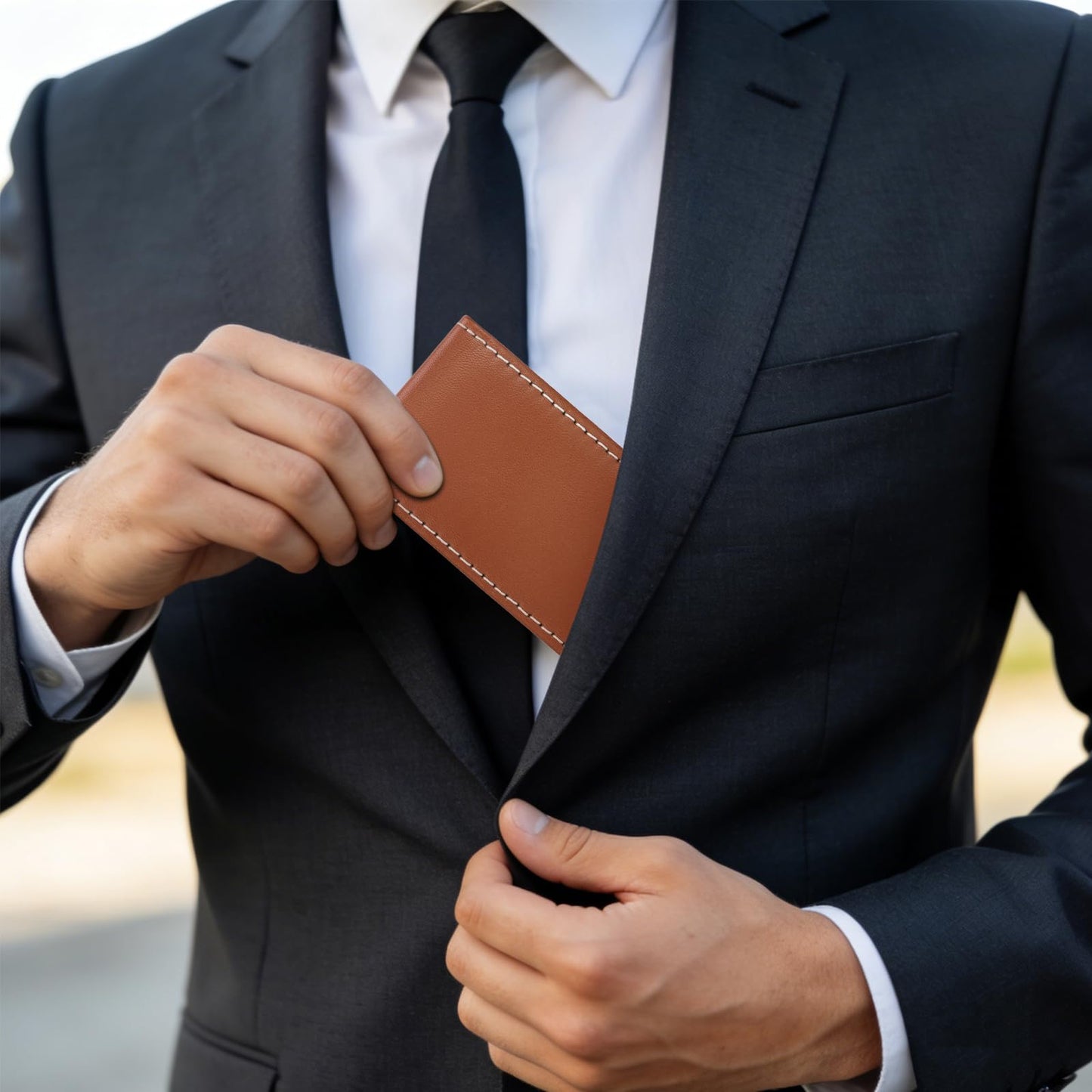 LOUEBICA Slim Magnetic Money Clip for Men Business Card Holder Wallet Holds 10 to 15 Bills