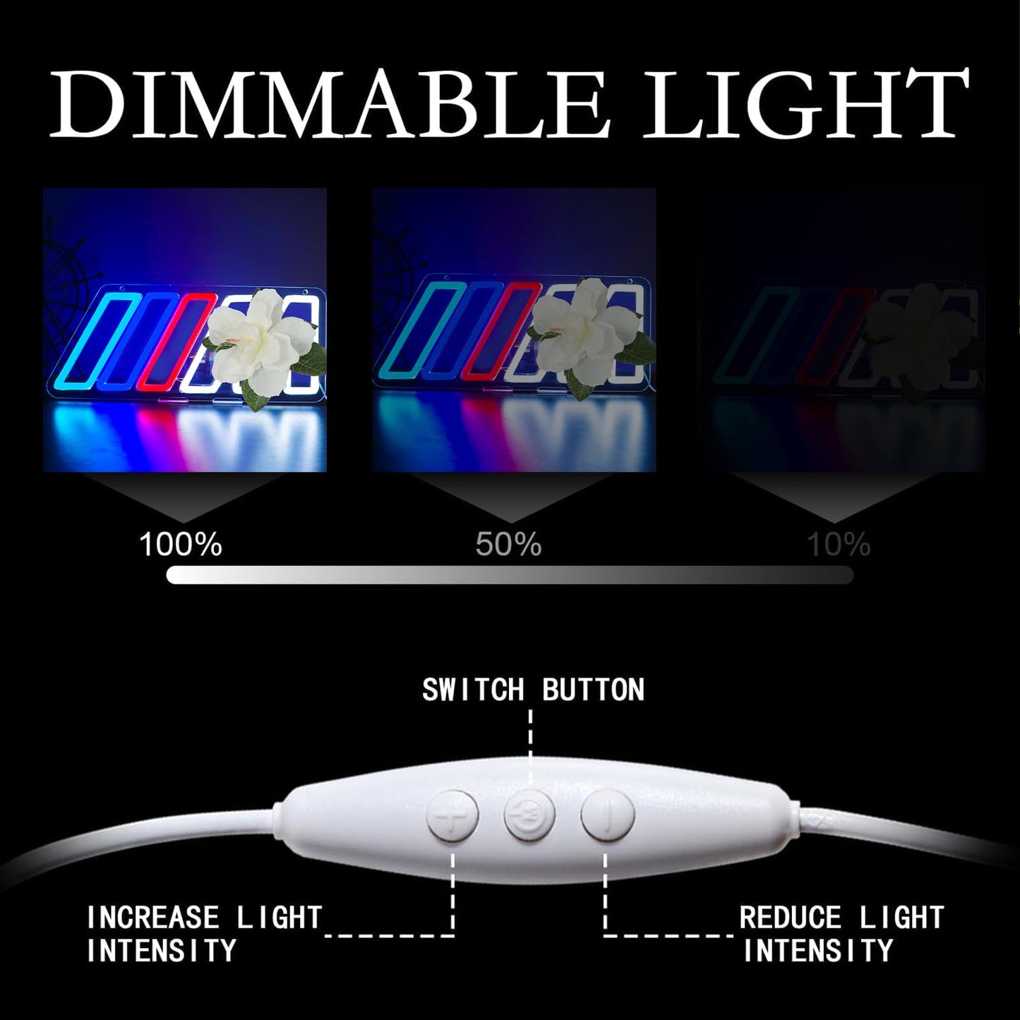 Car Neon Sign for Wall Decor Dimmable Led Neon Light Up Sign for Garage、Bedroom、Playroom、Car Repair Shop、 Christmas and Birthday Gifts