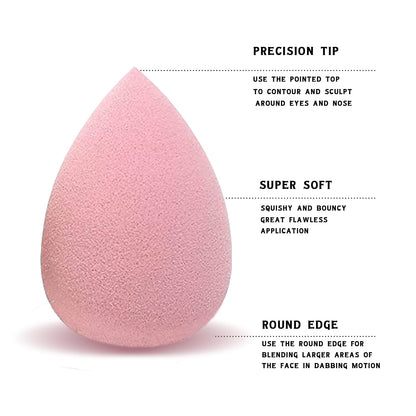 Makeup Sponges set for Dry & Wet Use - Foundation Blending Sponge for Concealer Blush Powder, Multi-color Blender Sponges (KNY6779-10)