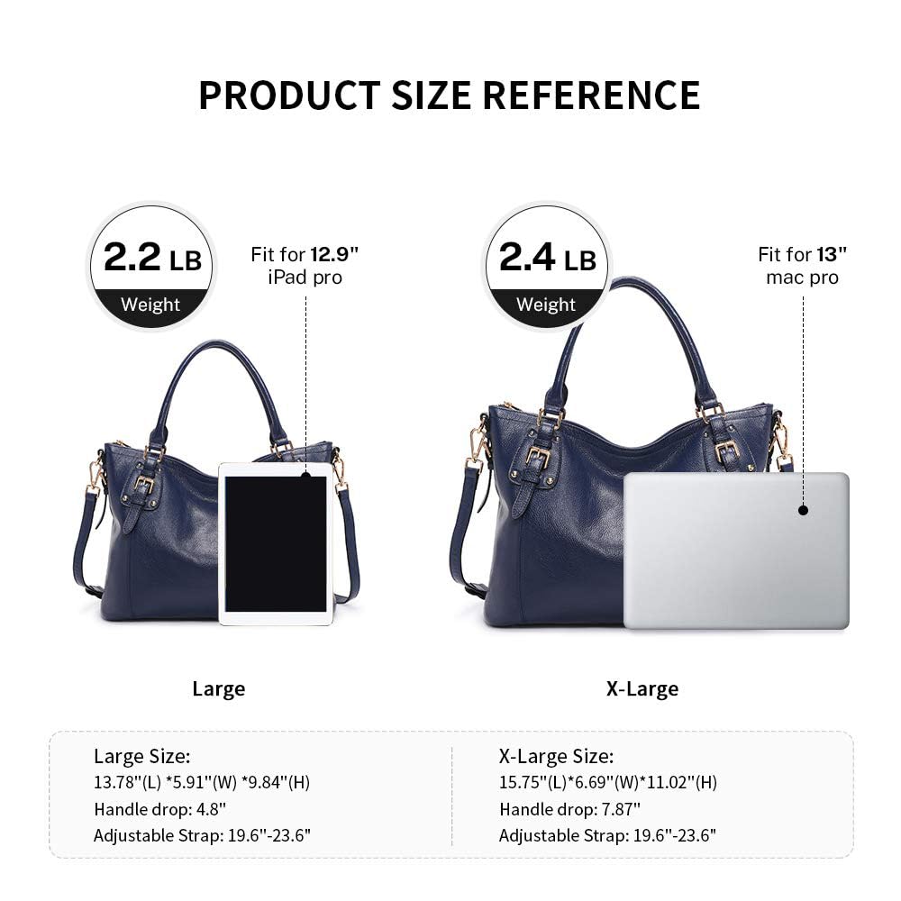 Kattee Leather Handbags Tote Shoulder Bag for Woman Satchel Designer Purse Top Handles Crossbody Bag Large Capacity