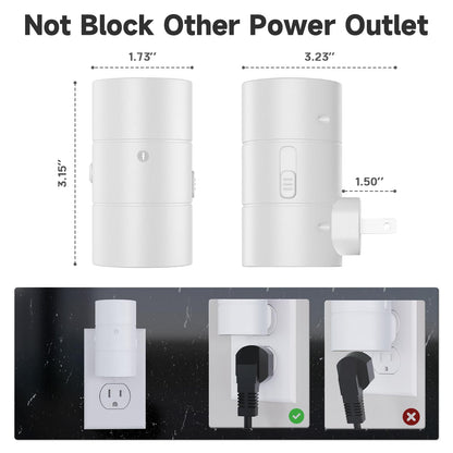 NIORSUN Night Lights Plug into Wall, Dimmable with 3 Color Modes & Auto On/Off Sensor, Ultra-Slim Nightlight for Hallway, Bathroom, Bedroom, Nursery, Kitchen (4 Pack, Black)