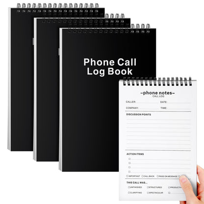 Faccito 3 Pcs Call Log Notepad for Work Phone Log Book for Office with Notes Phone Message Book with Action Items-phone Call to Do List for Work 80 Sheets
