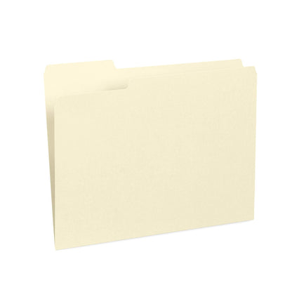 200 Blue Summit Supplies Manilla Folders - Letter Size File Folders with 1/3 Cut Top Tabs, Assorted Positions, Durable 11pt Manila Paper for Office Organization