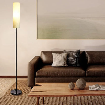 Floor Lamp for Living Room, Lamp with 3 Color Lampshades, Remote Standing Lamp for Bedroom, Office, Room décor(Bulb Included) (Ivory)