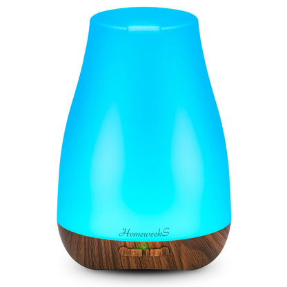 Homeweeks Diffusers, 100ml Colorful Essential Oil Diffuser with Adjustable Mist Mode, Auto Off Aroma for Bedroom/Office/Trip (100 ML 1 Pack)