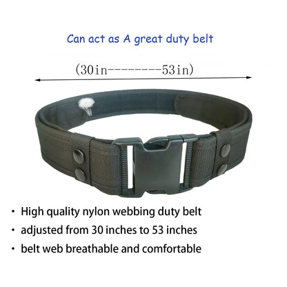 ZGJINLONG 10 in 1 Police Tactical Belt Portable Gift Box Duty Security Guard Belt,Law Enforcement Tactical Equipment System Set (Black, 10pcs