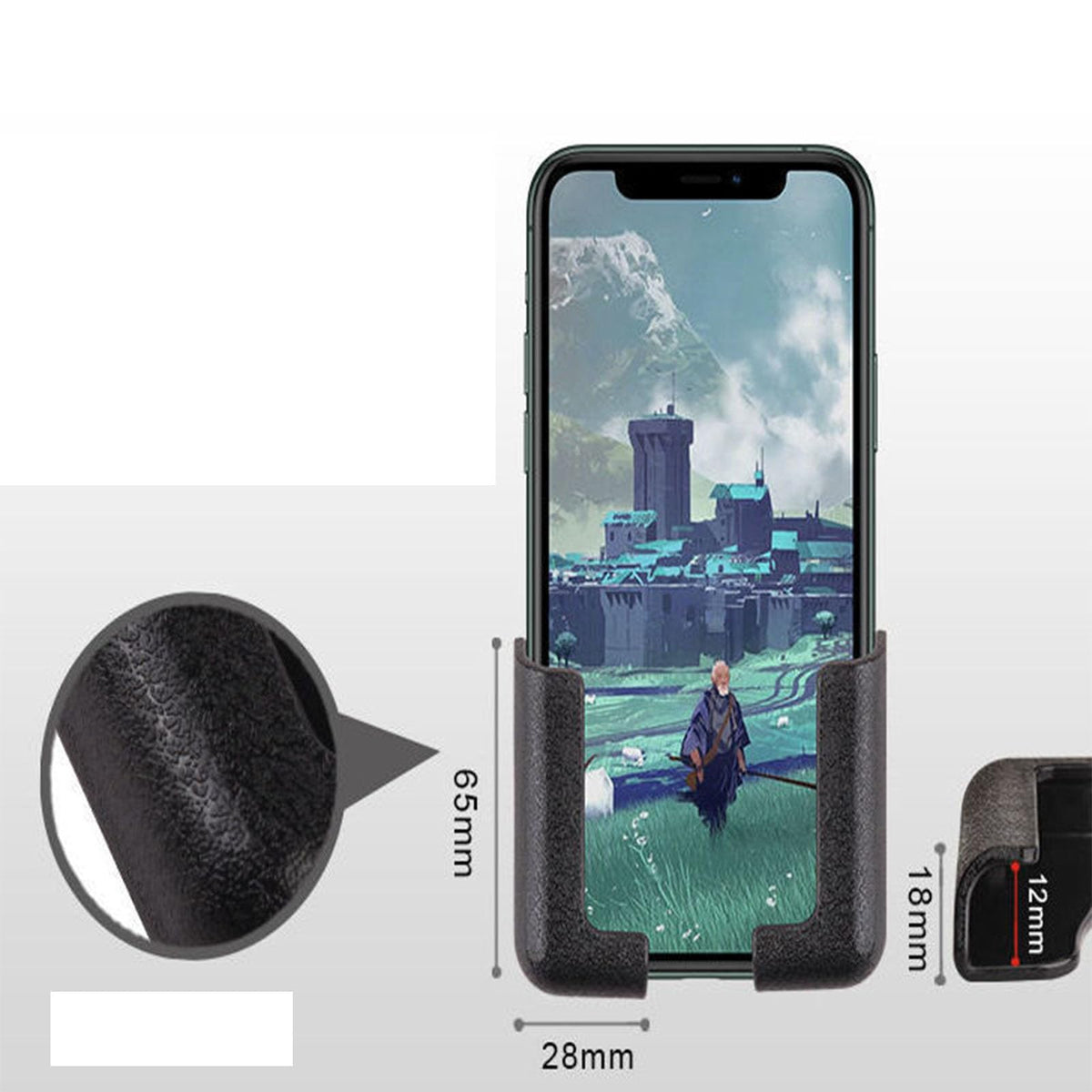 Phone Holder Wall Mounted, Phone Stand with Self Adhesive. Phone Holder for Car Accessories