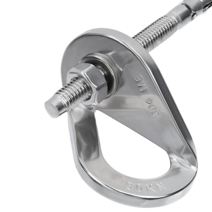 HEVSTIL 4-Pack Bolt Hanger for Climbing – 30kN Stainless Steel Rock Anchor Hanger for 8mm (1/3") Bolts for Rock Climbing, Mountaineering