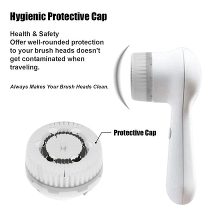 Brushmo Facial Brush Head Replacements Compatible with Clarisonic Mia 1, Mia 2, Mia Fit, Alpha Fit, Smart Profile Uplift and Alpha Fit, Deep Pore Facial 4 Pack (Deep Pore)