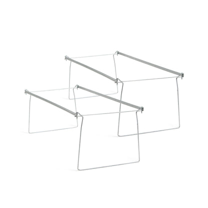 Smead Frames, Hanging File, Heavy Duty Steel Letter Size, Adjustable 23"-27" Rails, 2-Pack Gray, Converts Drawers to Hanging Folder Storage, for Office Home Classroom Organization