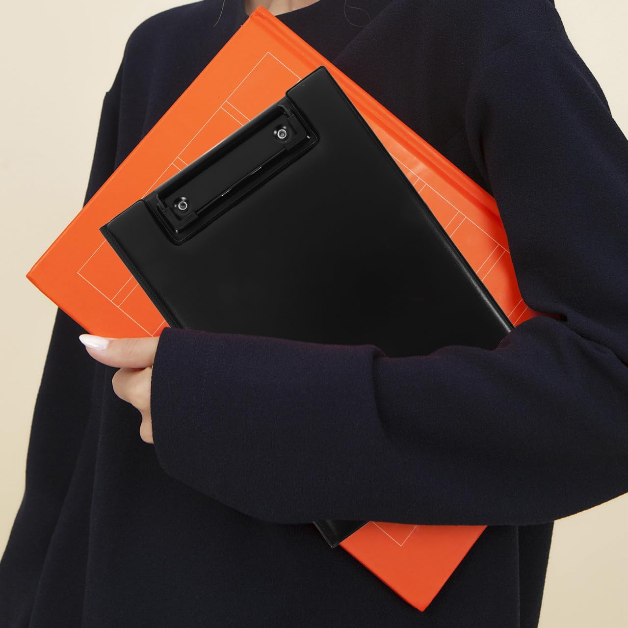 PRETYZOOM Pu Foldable Clipboard Folder A5 Nursing Clipboard with Storage Pocket Waterproof Office Writing Pad for Students Teachers Classroom Use