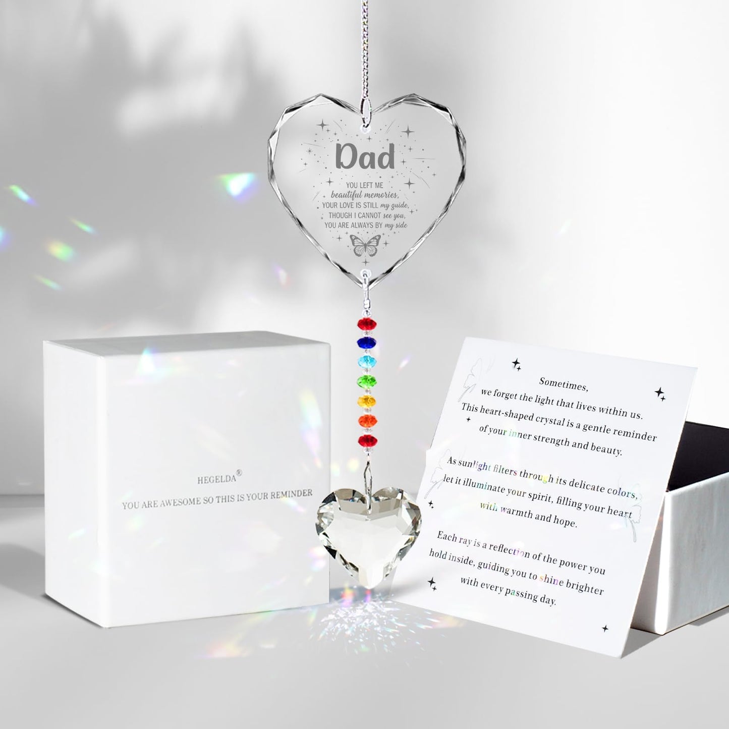 Hegelda Birthday Gifts for Women Friendship,Valentines Day Inspirational Gifts for Her Friends Coworkers Girlfriend Wife Mom Daughter Sister Aunt Crystals Suncacther