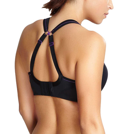 Panache Women's Plus-Size Non Wired Sports Bra, Black, 32E