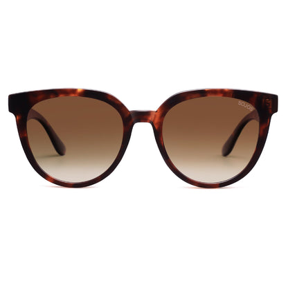 SOJOS Trendy Cat Eye Round Polarized Sunglasses for Women Fashion UV Protection Sunnies Sunglasses SJ2175