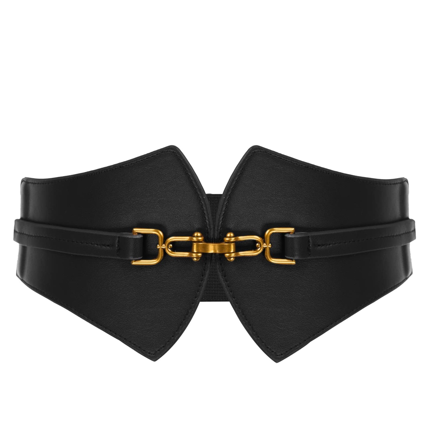 GRACE KARIN Ladies Lace-up Cinch Belt Retro Tied Corset Elastic Waist Belt for Women Black S