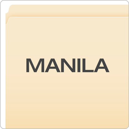 Pendaflex 752 File Folders, Straight Cut, Top Tab, Letter, Manila (Box of 100), Natural