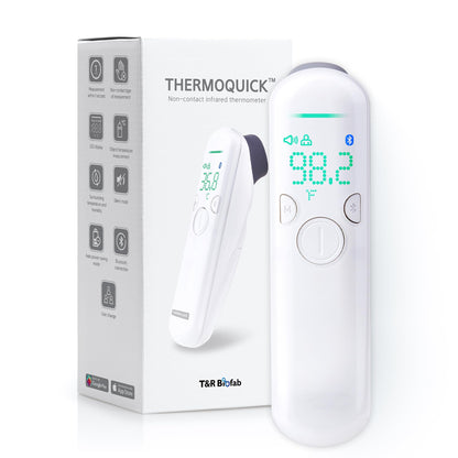 No Touch 4-in-1 Medical Grade Infrared Forehead Thermometer for Adults, Kids & Babies, FSA HSA Eligible, 1s Fast & Accurate, with Indoor Humidity Check Feature, Fever Alarm & Mute Mode