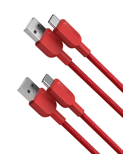 Anker USB A to USB C Cable, Charger Cord (2 Pack, 3FT), for iPhone 17 Series,Samsung Galaxy Note 10/S10+ S10, LG V30 (Black)
