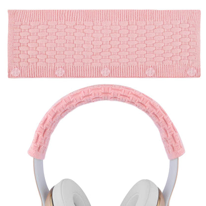 Geekria NOVA Knit Fabric Headband Cover Compatible with Beats, Bose, AKG, Sennheiser, Sony, Audio-Technica Headphones, Sweat Cover, Easy DIY Installation (Pink)