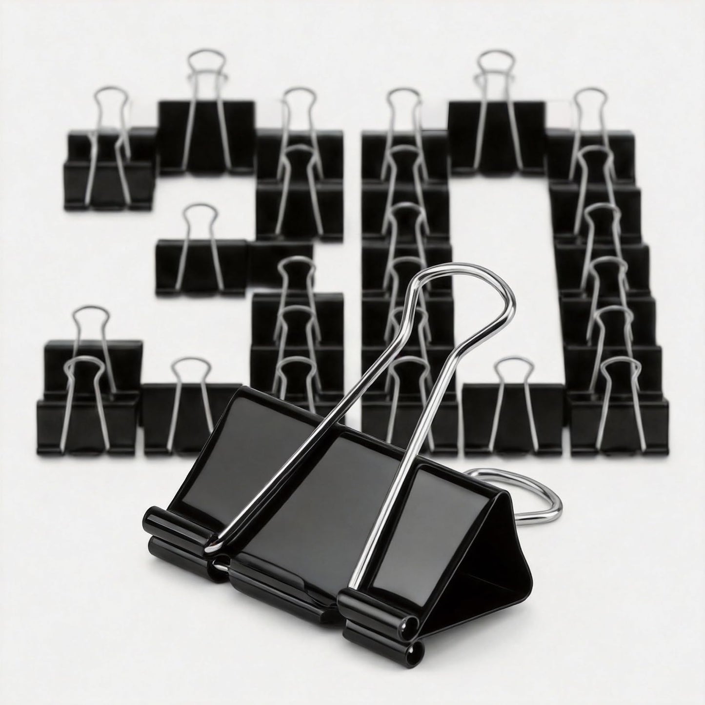 3 Inch Extra Large Jumbo Binder Clips (30 Pack)– Sturdy Black Metal Paper Clamps, Bulldog Clips for Office, Home & Classroom, Tempered Steel with 1.5" Capacity for Documents, Files, Craft Boards