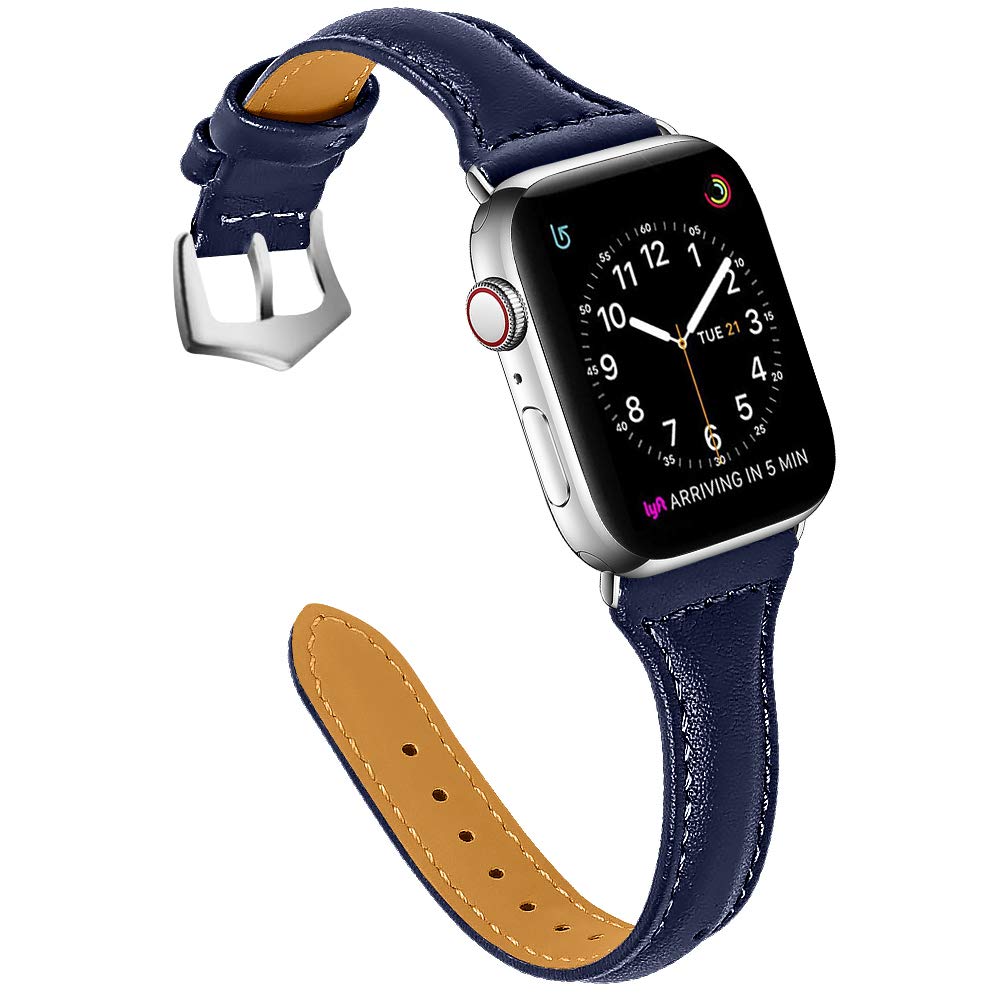 OULUCCI Leather Bands Compatible Apple Watch Bands For Women 38mm 40mm 41mm 42mm 44mm 45mm 46mm 49mm, Top Grain Leather Band Replacement Strap for iWatch Ultra SE SE2 Series 11 10 9 8 7 6 5 4 3 2 1