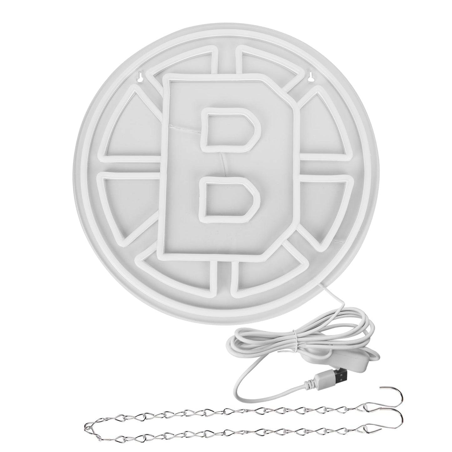 Ice Hockey Neon Sign,Boston Sports Hockey Team,Boston LED Sign,Sport Neon Lights,Hockey Light,Hockey Club Decor,Hockey Gifts for Boys,Boston Hockey Fans,Size 14.6 * 14.6 inches(XD100)