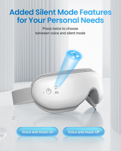 RENPHO Eyeris 1 - Eye Massager with Heat, Eye Massage Mask with Bluetooth Music, Compression, Eye Care Device for Relieve Eye Strain, Improve Sleep, Ideal Gifts for Women Men