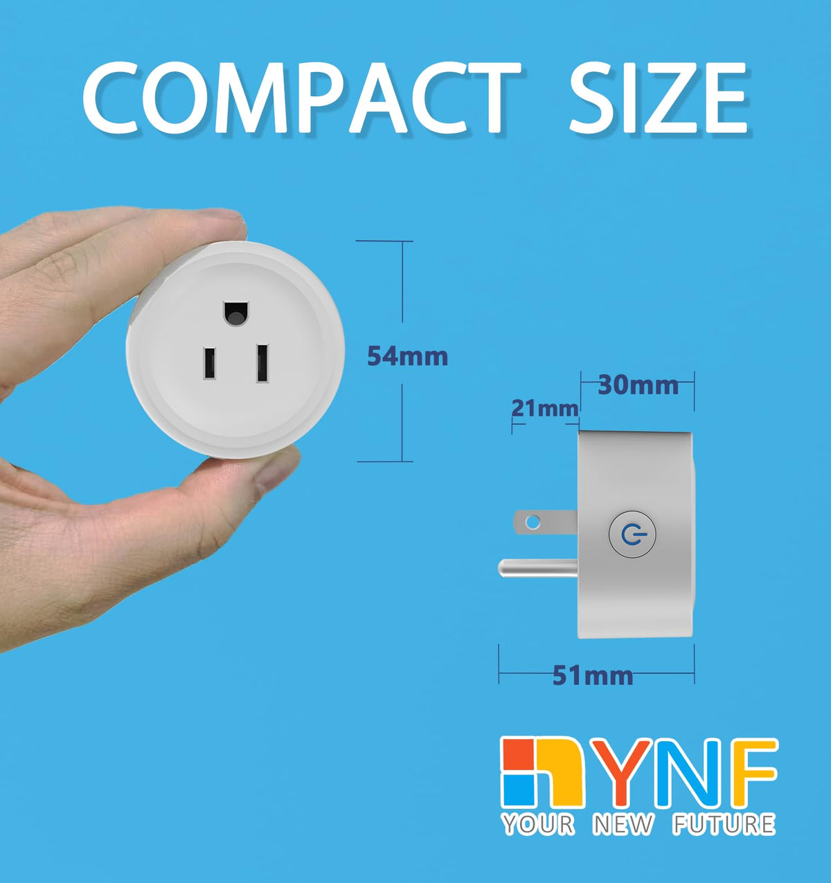 YNF Smart Plug, Simple Setup with One Voice Command, Works with Alexa Only, Remote Control with Timer Function, Bluetooth Mesh Outlet, Alexa Echo Required （2 Pack）