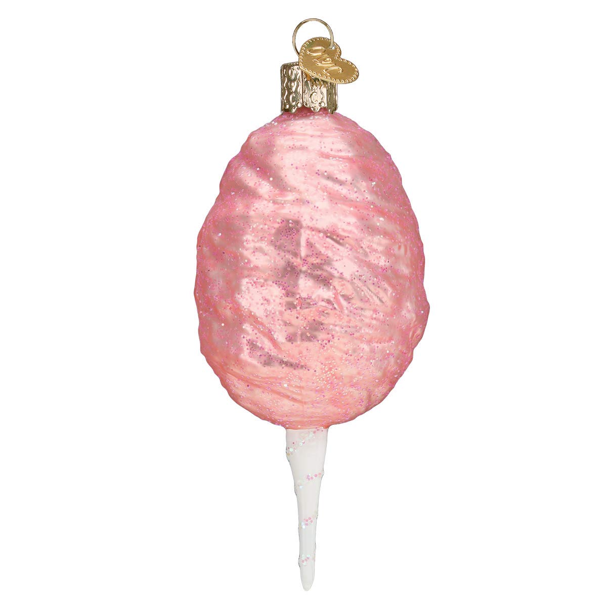 Old World Christmas Cotton Candy Glass Blown Ornament for Christmas Tree, Handcrafted Holiday Decoration, Dessert Collection