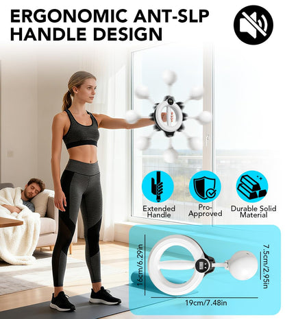 NIIFAWH Arm Workout Equipment, Shoulder Reliever for Women Chest and Shoulder Exercise Equipment for Men 360° Hand-Cran Forearm Fitness Trainer with Timing and Counting Functions for Home Gym