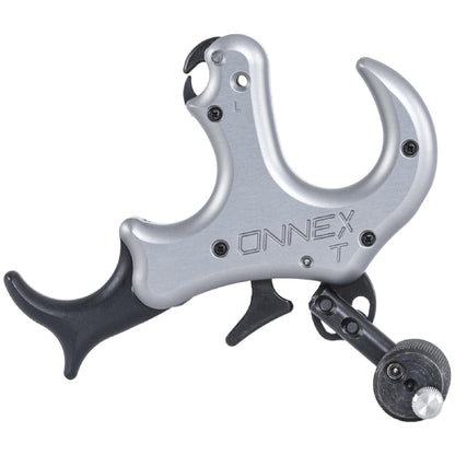 Stan OnneX Thumb Archery Release – Modular Trigger Release with Zero Travel, Adjustable Tension, 3 & 4 Finger Options, Open Hook, Trainer Lock, Echo Grey, M