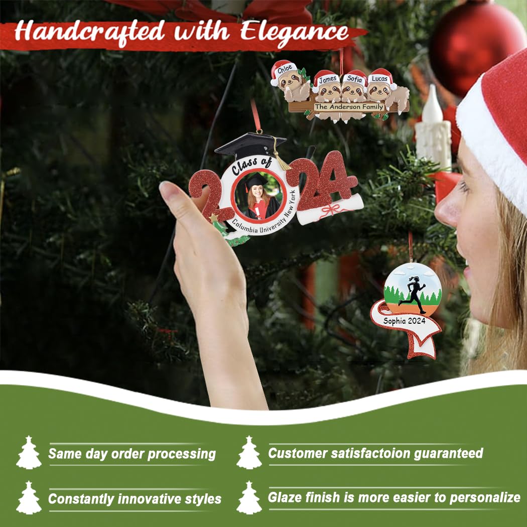 Reindeer Family of 3 Personalized Christmas Ornament - Family of Three Christmas Tree Ornaments 2025 - Our First Christmas Together Ornament - Unique Keepsake Gifts for Parents, Grandparents, Friends