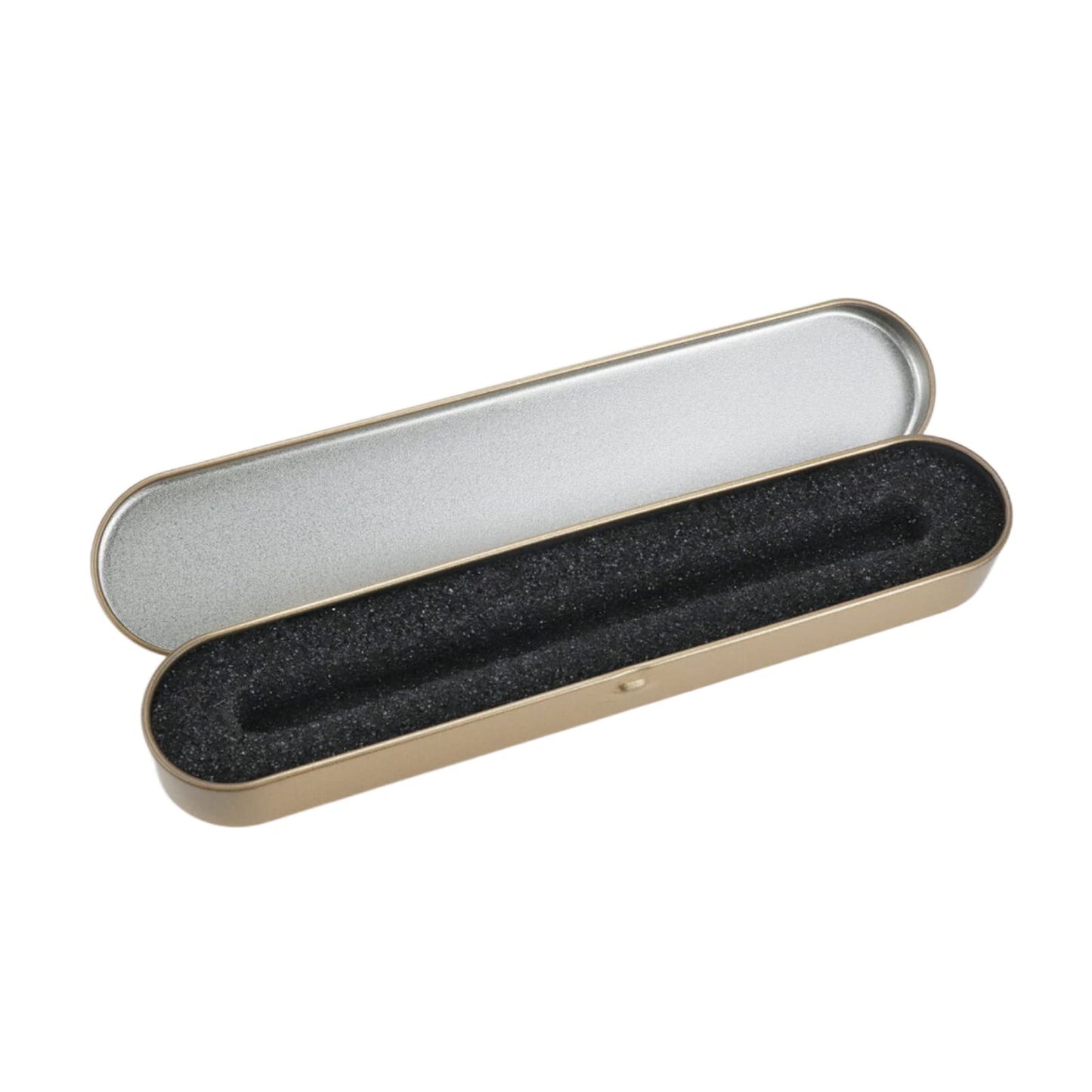 LC LICTOP Pencil Boxes10 Pcs, 7 Inch Length Gold Tone Iron Cases with Sponge Pad for Pens, Ballpoint Pen Storage Box with Empty Bulk Case Collection Set