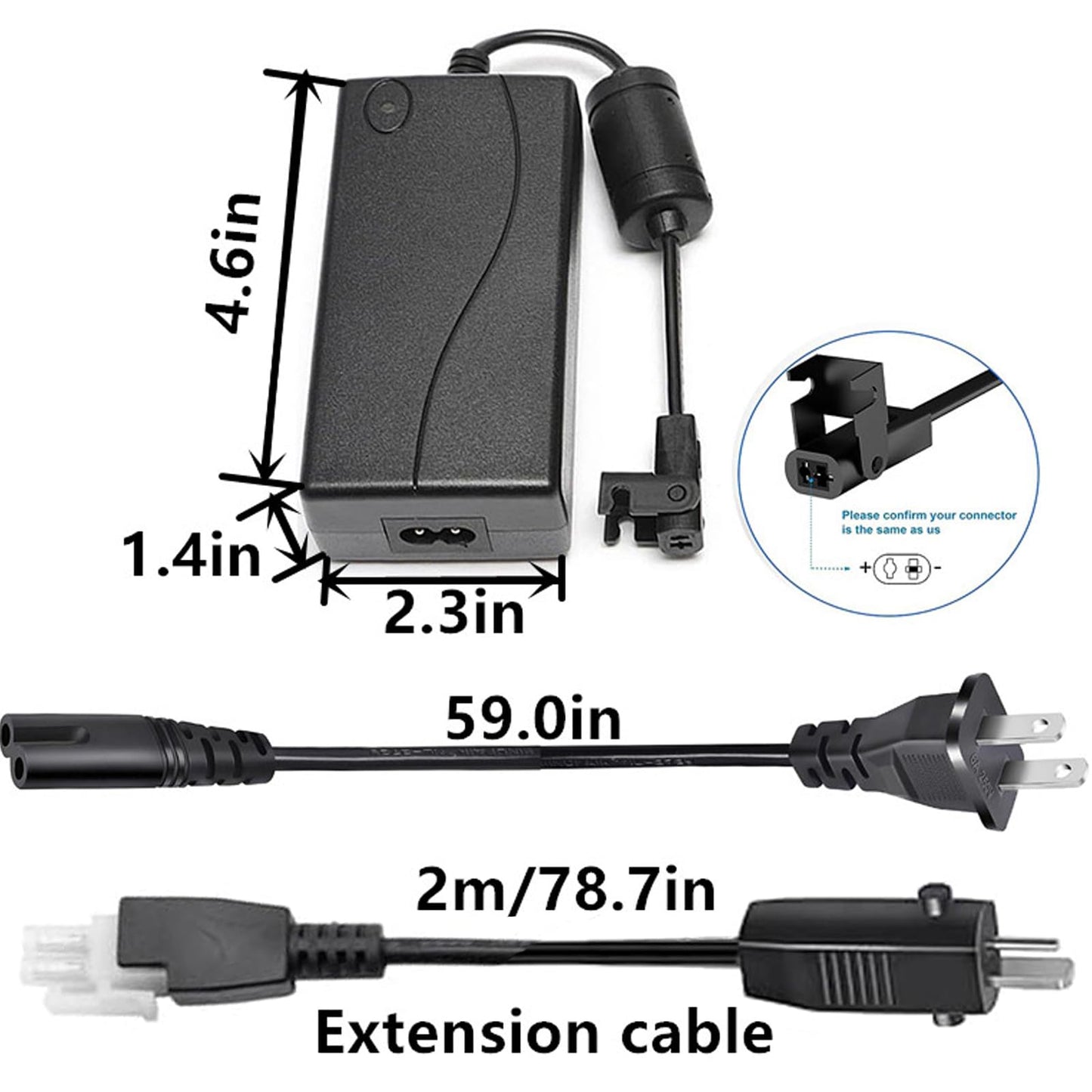 solsinsy 29V AC/DC Adapter for VIVO DESK-KIT-1B6B DESK-KIT-1B7B-36 Electric 60x24 inch/71x36 inch Standing Desk Workstation Home Office Desk Switching Power Supply Cord Charger Cable PSU