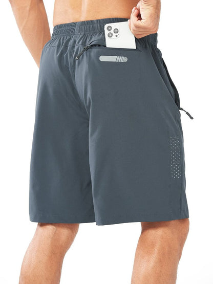 NORTHYARD Men's Athletic Running Shorts Gym Workout 7"/9"/5" Quick Dry Lightweight Sports Basketball Tennis 3 Zipper Pockets COOLGREY-9inch L