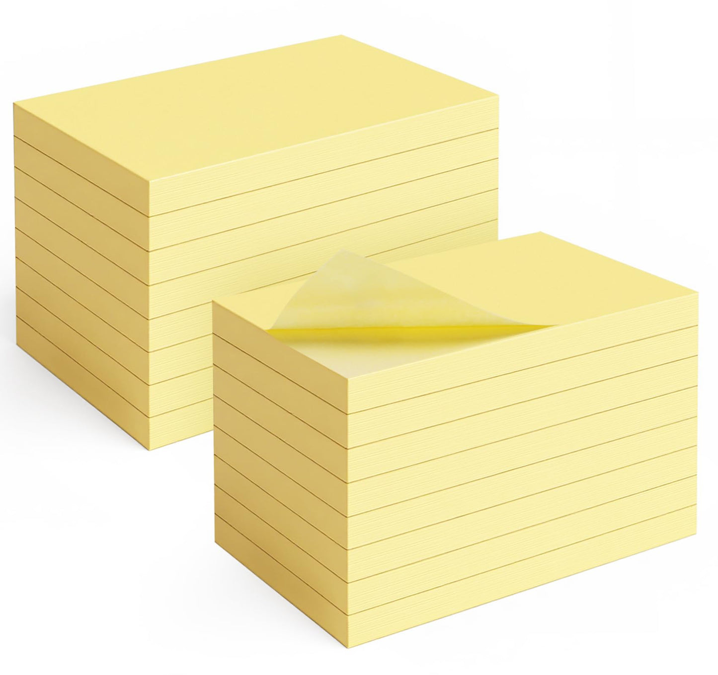 16 Pads Large Sticky Notes Yellow, 3 x 5 Inch Self-Stick Note Pads, 100 Sheets/Pad, Super Sticking Power, Clean Removal, Recyclable Memo Pads for Office, School, Home, and Meetings