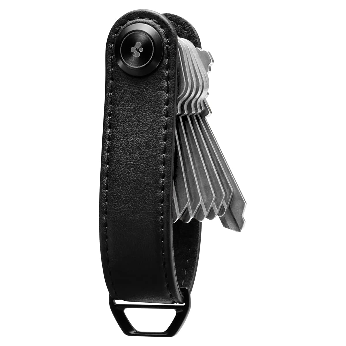 Spigen Valentinus Key Organizer, Minimalistic Compact Holder, Keychain, Keyring Up to 6 Keys - Black