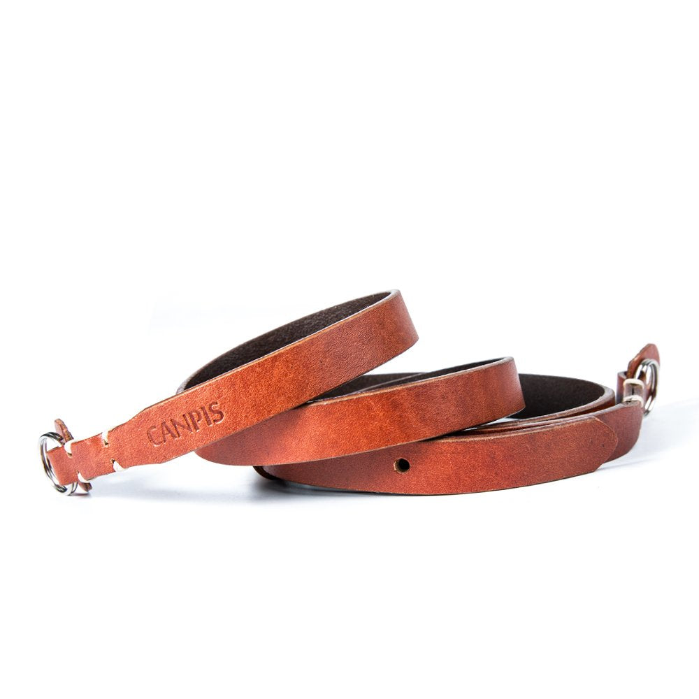 CANPIS CP006 Camera Shoulder Neck Strap Brown, Four Stage Buckled Adjustable Length compatible with Mirrorless Compact Cameras