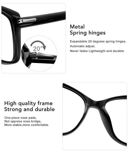MEETSUN Blue Light Blocking Glasses for Women Anti Eyestrain Filter Blue Ray Computer Game Glasse&UV/Reduce Glare Lens (Black Frame)