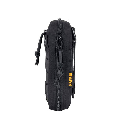EXCELLENT ELITE SPANKER Molle Admin Pouch Tactical EDC Tool Pouch Military Nylon Holder Modular Utility Organizer Bag(Black)