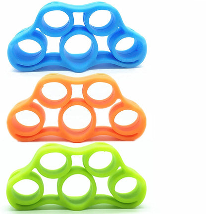 FMELAH 3pcs Finger Stretcher Exerciser, Hand Grip Strengthener, Hand Exerciser,Forearm Exerciser Trainer Silicone Rings for Muscle & Rehabilitation
