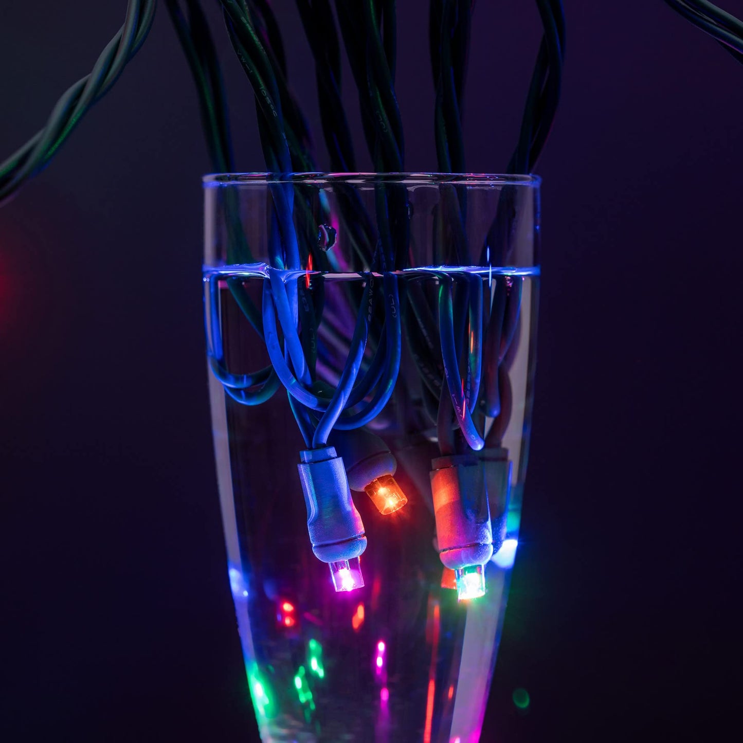 YULETIME 140 Multicolor Christmas Lights, 2-Set 24 ft 70 One-Piece 5mm LED