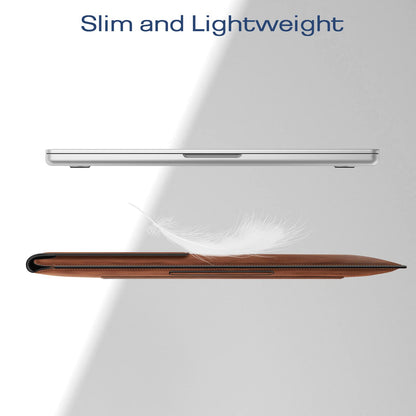 Fintie Sleeve Case for MacBook Neo 13 Inch, MacBook Air 13.6/13.3 Inch, MacBook Pro 13 Inch, Other Up to 13" Laptop Tablet – Slim Bag Cover with Stand, Synthetic Leather, Magnetic Closure, Brown