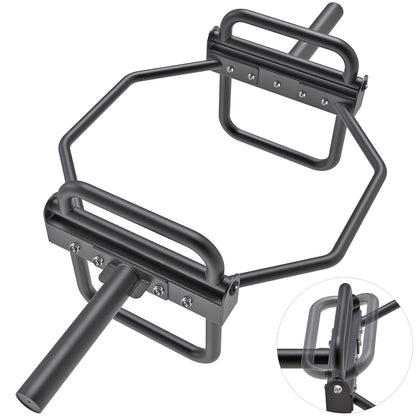 Kipika Adjustable Dumbbell to Barbell Converter - EZ Curling Bar Adapter - Versatile Weightlifting Equipment for Home Gym (B. Black Steel Sleeve)