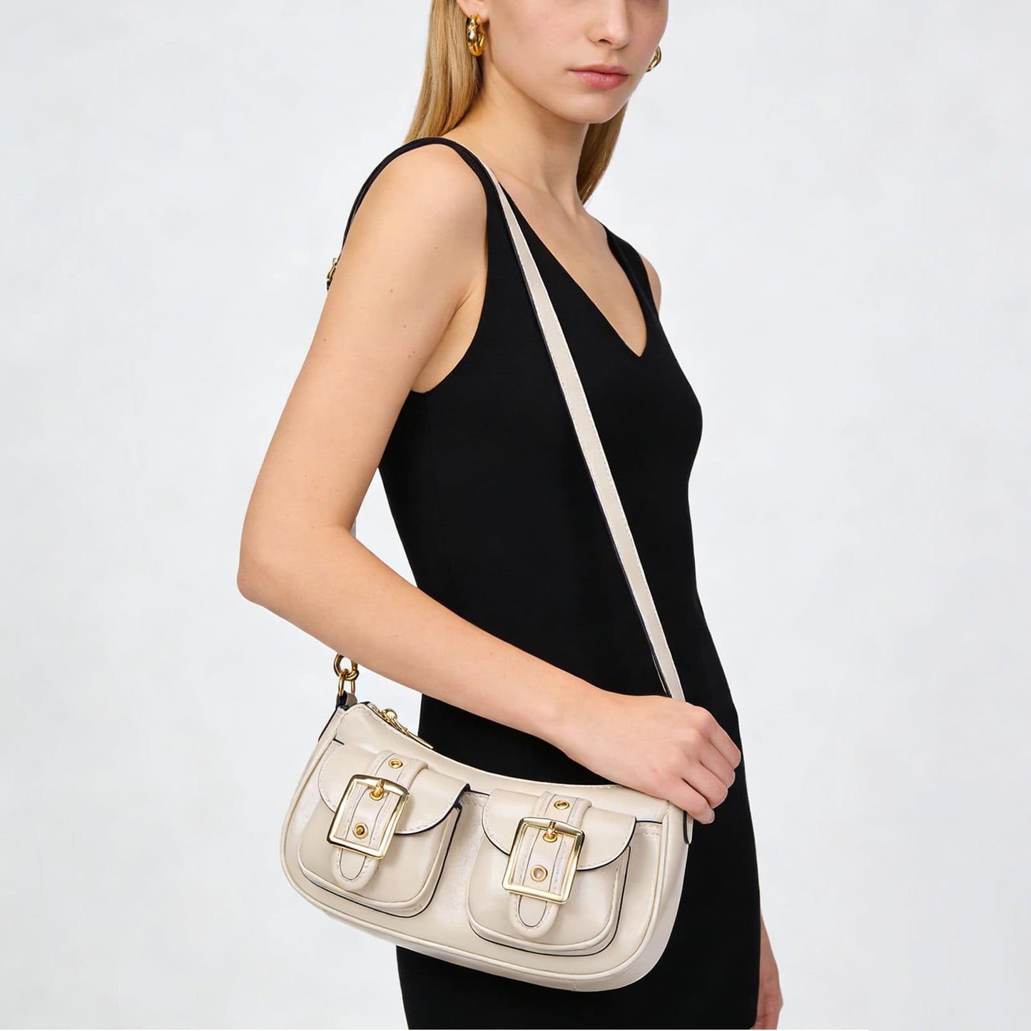 Shoulder Bag for Women Y2k Purse Leather Hobo Tote Handbag Trendy Going Out Purse Crossbody Everyday Purse