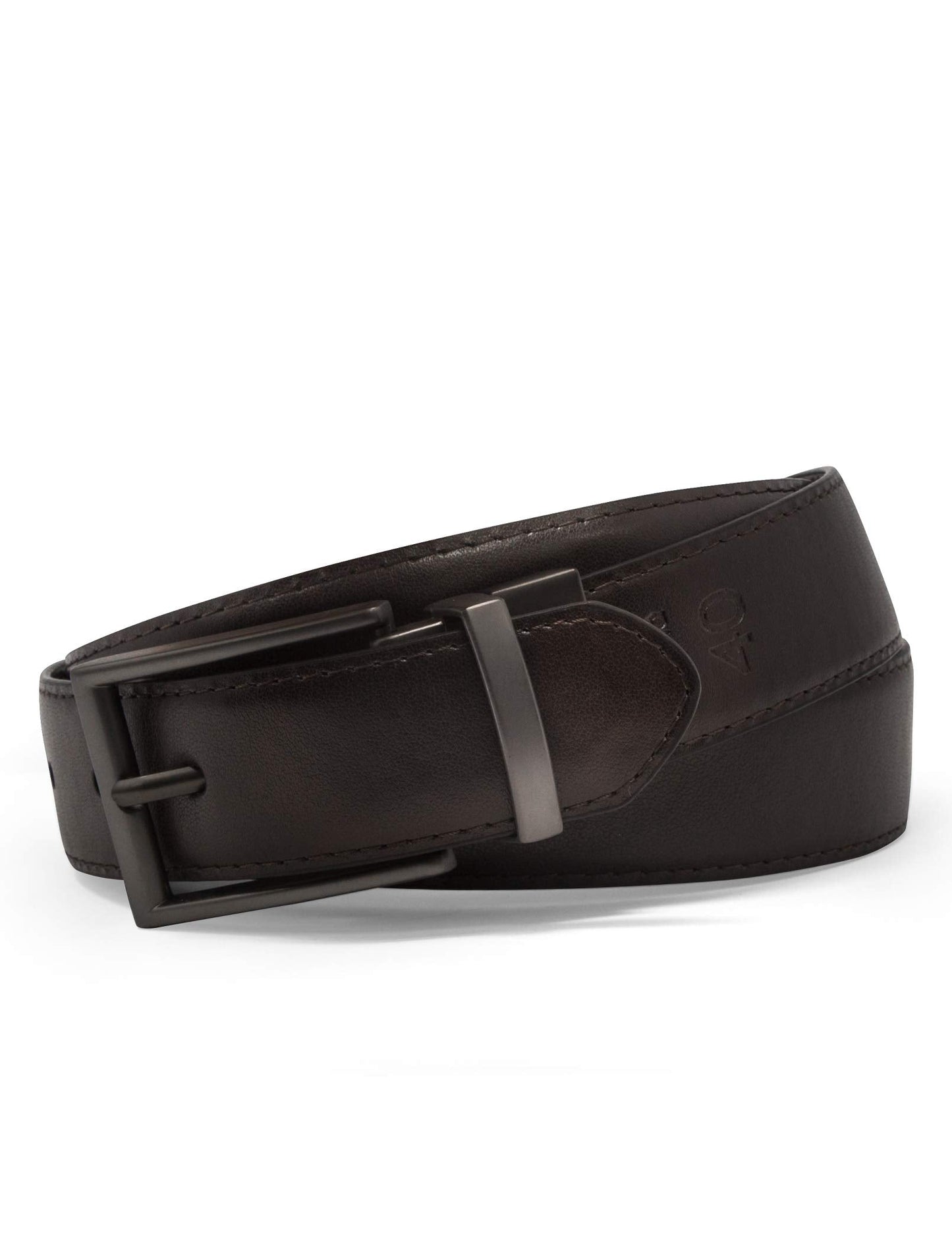 Steve Madden Reversible Men's Dress Casual Every Day Leather Belt, Black/Brown (Smooth), 44 US