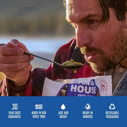 Mountain House Scrambled Eggs with Uncured Bacon | Freeze Dried Backpacking & Camping Food | 1 Serving | Gluten-Free